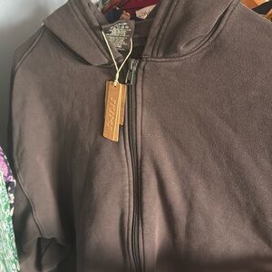 SKIMS NWT Cropped Chocolate Brown Hoodie XL